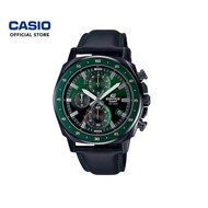 Casio Edifice EFV-600CL-3AV Black Leather Band Men Watch