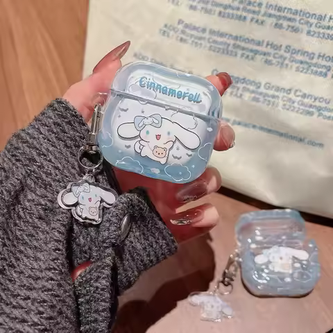 Cute Cartoon Sanrio Cinnamoroll Earphone Case For Airpods 1 2 3 4 Pro 2 Wireless Bluetooth Headset P