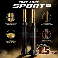 TOBAKI FORK CUTTING STANDARD TURUN 1.5 INCH BLACK / GOLD Y15 Y16 LC135 V1-V8 VARIO SRL NVX155 LC5S R