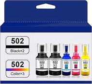 T502 502 Ink Refill Bottles for Ecotank ET2760 ET-4760 ET2750 ET-3760 ET-2850 ET-15000 ST-4000 ST-20