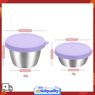 [JDZH] 304 Stainless Steel Sauce Dish with Leak Proof Silicone Lid 1.7oz 2.4oz