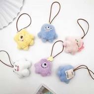 charm ezlink ezlink charm Cute Super Cute Big Eyed Strange Pendant Doll Plush Toy Cartoon Monster Girl Pericardium Bag Hanging Key Chain