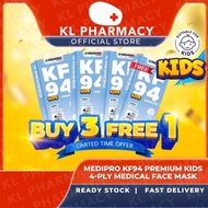 (BUY 3 FREE 1) [MEDIPRO SURGITECH] PREMIUM KF94 Kids BLUE/WHITE Earloop, ULTRA SOFT 10S/BOX