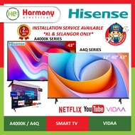HISENSE 32" 40" 43" Smart TV 32A4Q (HD) / 40A4Q / 43A4000K (Full HD) A4Q A4000K Series