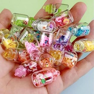 Luminous Glass Star Drift Bottle Keychain Bag Pendant Micro Landscape Decoration Jewelry Accessories