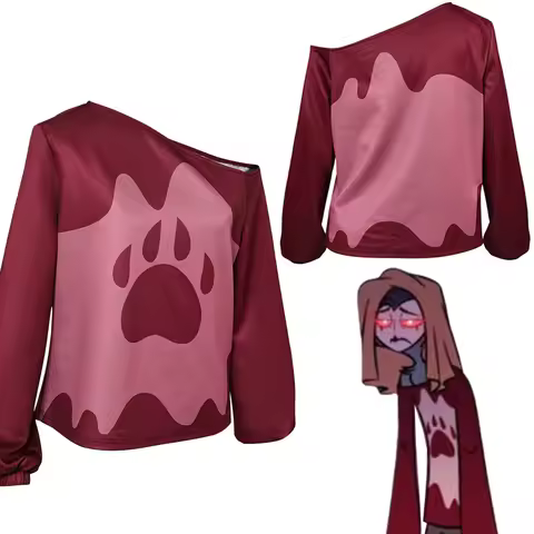 Fantasia TV Evil Leader Boss Stolas Goetia Cosplay Paw Printed Tops Women Disfraz Costume Female Hal