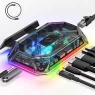 JSAUX 12-IN-1 RGB Docking Station for Steam Deck OLED ROG Ally Legion Go Dock Hub 4K120Hz HDMI Displ
