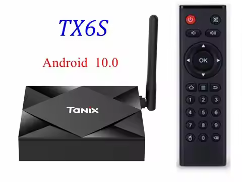 Android 10.0 Tanix TX6S TV Box Allwinner H616 Quad Core 4G RAM 32GB 64GB ROM 2.4G/5GHz Wifi BT 6K H.