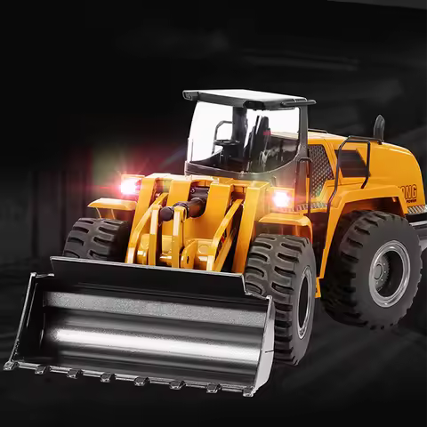 1/14 Scale Upgrade RTR HUINA 1583 RC Loader Remote Control Truck Loader Cars with Lights Sound 2.4GH