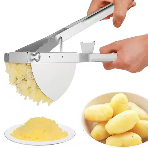 Potato Ricer Stainless Steel Potato Masher Heavy Duty Potato Ricer Masher For Baby Food Fruit Vegeta