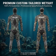 Custom 3mm/5mm Camo Wetsuit 2-Pc Spearfishing Dive Suit Smoothskin Edge 4-Stitch Neoprene