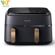 Nồi chiên không dầu Philips hai giỏ NA352/00 dung tích 9 lít công suất 2750W 8 chương trình 2 giỏ ti