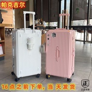 HY@ Luggage2023New plus-Sized Capacity36Women's Trolley Case Durable Travel Password Leather Suitcas