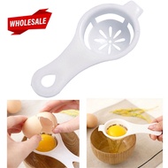 (BC) 1 Pc Kitchen White Plastic Egg Yolk Separator / Food-grade Egg Divider / Egg Protein Separation