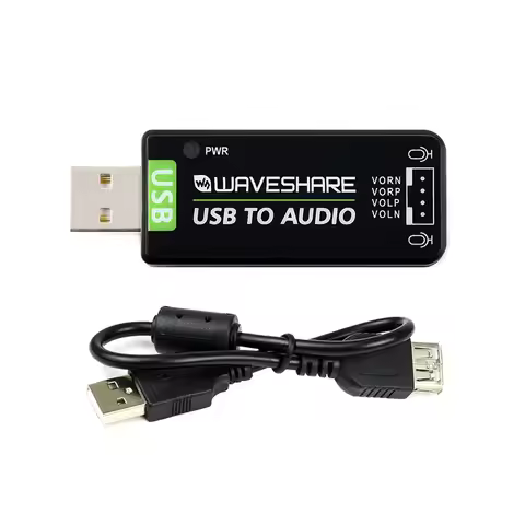 Driver Free USB to Audio Sound Card Plug and Play Compatible with Raspberry Pi Jetson Nano