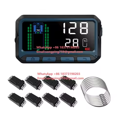 TPMS Digital Tire Pressure Monitoring System with 199Psi Internal Sensor for RV Truck Trailer Bus 36