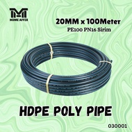 CS "SIRIM" 20MM PN16 PE100 100METER HDPE Poly Pipe Poly Paip /Poly Pipe High Quality(Buatan Malaysia