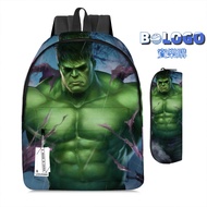 Hulk Marvel Series Backpack hulk Student Schoolbag Avengers Anime Cartoon Children Backpack