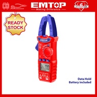 EMTOP EDMR22001 Digital AC Clamp Meter 2000 Counts With Data Hold,Measures AC/DC Voltage,Resistance,