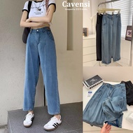 [Cavensi] S-5XL Super Beautiful Light Color Harem Jeans Ankle-Length Pants Women Cool Cotton Tencel 