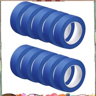 10 Rolls Blue Painters Tape Wall Safe Paint Tape 1.2 Inch X 55 Yards for Wall Painting Decoration Su
