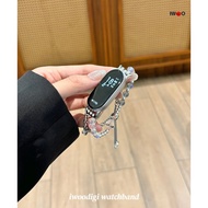 For xiaomi/mi band 10/mi band 9/mi band 8 nfc/Ceramic女士串珠手链式表带
