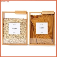 kitchen storage Xiaoxu Bamboo Valley cereal storage box kitchen solid wood storage dispenser cereal 