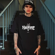 Cotton Plain Oversized T-Shirt Loose Fit Plain Streetwear [Spot goods] Summer new temperament Hong K