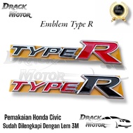 MERAH Honda Car Emblem TYPE R 15 cm Car Logo Emblem/ TYPE R BLACK RED ORIGINAL TYPE R WRITING EMBLEM