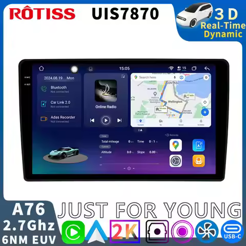 QLED 2K Screen 7870 A76 6nm 12G+256G Android 13 Car Multimedia Radio Player GPS For Audi A4 B8 2007-