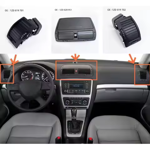 Rear Center Armrest Conditioning Vent Outlet For Skoda Octavia 2007-2017 YETI 2010-2017 Center Armre