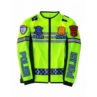 Hand-embroidered police mesh/ mesh jacket