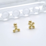 [Mandy] 14K Ball Tragus Lobe Helix Piercing Earring, 585 Gold, Petite Jewelry for Gift