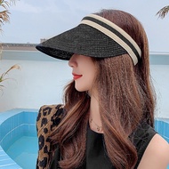 Women Straw Hat Headband Hat Sun Hat UV Summer Beach Hat Women Brim Hat Topi Pantai Musim Panas UV T