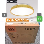 100 ％全新-SUNSHINE陽光36W LED天花吸頂燈連遙控 3色溫及可調光暗 CLW2-R-36W，保養一年（可議）