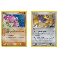 English Pokemon Card Gligar 57/115 Common Reverse Holo/Stantler 32/115 Reverse Ex Unseen Forces Reve