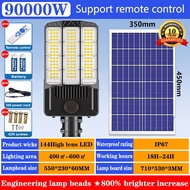 90000W Solar Light 144LED solar light outdoor light IP67 Waterproof 200000LM spotlight with Remote C