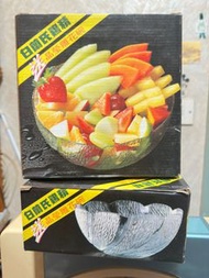 白蘭氏雞精晶瑩雕花生果碗（共2隻）