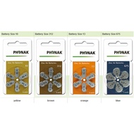 (Original) PHONAK Hearing Aid Batteries (Size 312, 10, 13 and 675)