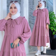 [Bisa COD] MIDI DRESS URAGIRI MIDI URAGIRI CRINKLE URAGIRI MIDI DRESS BAHAN CRINCLE IMPORT MIDI DRES