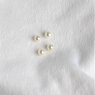 Loose Akoya Pearls 3-4mm. Agoya Pearl Fall Beads Size 3-4 Mm. Half Drill Round Shiny A White