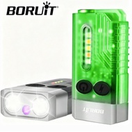 BORUiT V10 keychain flashlight, 1000LM Type-C rechargeable flashlight, 365nm ultraviolet fluorescent
