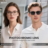 Cyxus Photochromic TR90 Square Frame Eyeglasses Anti Blue Light Glasses Computer Gaming Glasses for 