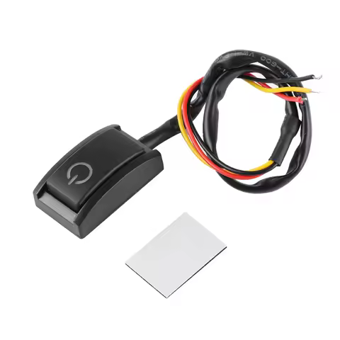 1Pcs Universal Black DC12V/200mA Car Push Button Latching Turn ON/OFF Adhesive Switch LED Light For 
