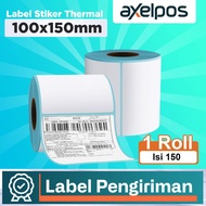 kertas label stiker thermal barcode a6 100x150mm isi 150/200/250/500 - isi 150pcs