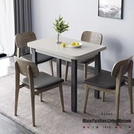 岩板餐桌 伸縮餐枱 折疊餐邊櫃 折疊餐桌椅組合餐邊櫃兩用可伸縮長方形 折疊伸縮兩用 防高溫耐磨岩板 桌子椅子組合 家用餐桌 餐枱 飯枱 岩板 方枱 餐桌 4人/6人/8人桌飯桌  dining tab