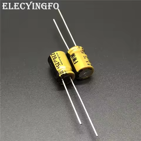 10Pcs/50Pcs 220uF 25V NICHICON FW Series 8x11.5mm 25V220uF HIFI Audio Aluminum Electrolytic Capacito