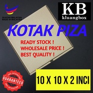 (COD 018) 100pcs 10x10x2inch Pizza Box Kotak Piza Food Box Kotak Makanan Shipping Delivery Storage B