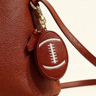 Mini Pu Coin Purse Charm Cute Multi-functional Football Bag Basketball Rugby Shapes Hanger O0n3