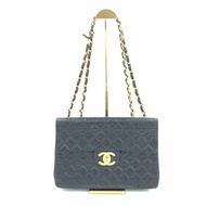 Chanel 黑金 貝嫂34 羊皮 2開 肩背包